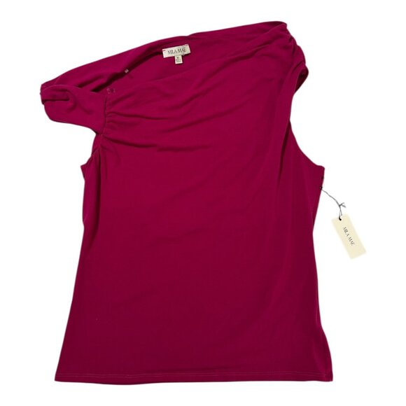 Mila Mae | Asymmetrical One Shoulder Top | Magenta Pink | Size XL - Picture 1 of 3